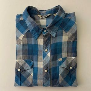 Salt Valley Plaid Western Shirt Size XL